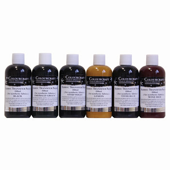 FABRIC PAINTS, Fabric Transfer Paint, Pack of 6 x 125ml