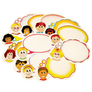 SPEECH BUBBLES, Large People, Pack of 24