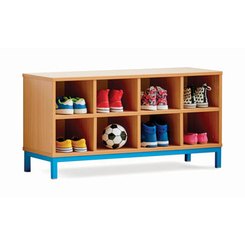 CLOAKROOM RANGE, CLOAKROOM UNITS, 8 Compartments, Red