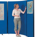 BUSYSCREEN(R) CLASSIC MULTI-FUNCTION SCREEN SYSTEM, Curved Screens, 1131 x 1525mm height, Loop Nylon Cloth With Grey Trim, Orange