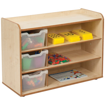 SOLWAY TRAY RANGE, TRAY UNIT, 3 Tray with Shelves, Clear Trays