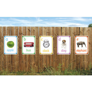OUTDOOR LEARNING BOARDS, PHOTO SETS, Picture Alphabet, Set of 26