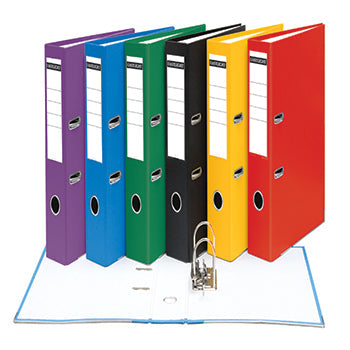 LEVER ARCH FILES, A4, 40mm CAPACITY, 2 RING MECHANISM, Matt Cover, Blu