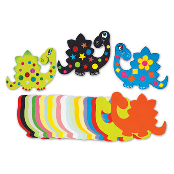 PRE-CUT PAPER SHAPES, Dinosaurs, Pack of 100
