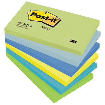 POST-IT(R) COLOUR NOTES, Dream Palette, 76 x 127mm, Pack of 6