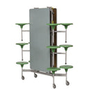 12 SEAT RECTANGULAR TABLES, 690mm height - Table Top Cloud Nebula, TABLE AND SEATING UNITS, Green Apple Seats