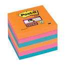 POST-IT(R) SUPER STICKY COLOUR NOTES, Bangkok, 76 x 76mm, Pack of 6