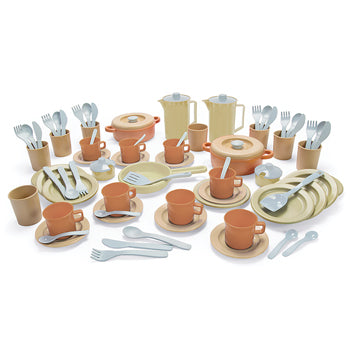 BIOPLASTIC RANGE, Giant Dinner and Coffee Set, Age 2+, Set of 79 pieces