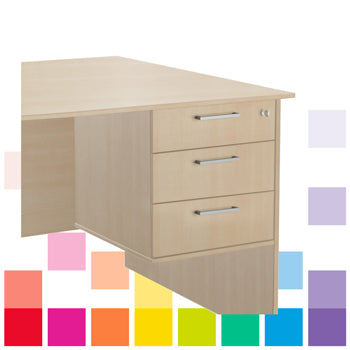 DRAWER UNITS, Fixed, 3 Drawers, Beech, Smartbuy