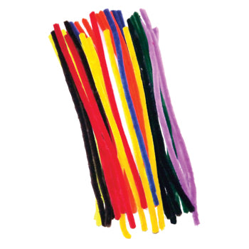 PIPE CLEANERS, 15MM WIDE CHENILLE, 500mm long, Pack of 50