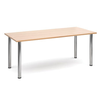 CONFERENCE TABLES, ROUND TUBE LEGS, Rectangular, 1600 x 800mm depth, Oak