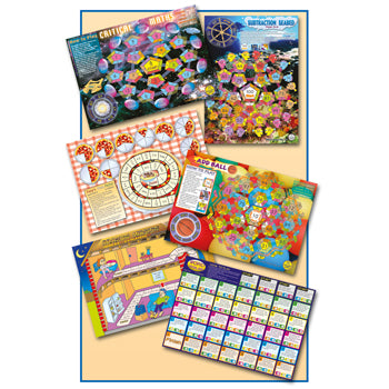 BOARD GAMES, Maths Board Games, Pack 2, Set of 6