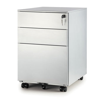 STEEL MOBILE UNDER DESK  DRAWER UNIT, White