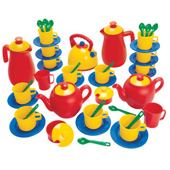 ROLE PLAY, PLASTIC TEA SETS, 12 Place Set, Age 2+, Set