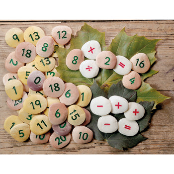 NUMBER PEBBLES SUM BUILDING SET, Set of 50