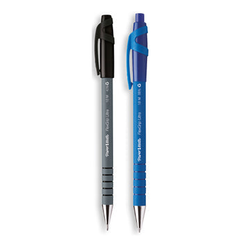 PENS, BALLPOINT, Paper Mate(R) Flexgrip Ultra, Capped, Black, Pack of 12