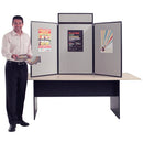 BUSYFOLD(R) TABLETOP FOLDING DISPLAY KITS, Light XL, Landscape 3.9kg, With Black Trim, Blue