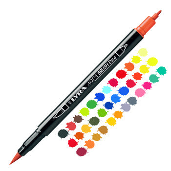 BRUSH PENS, LYRA(R) Aquabrush Duo, Assorted, Pack of 24