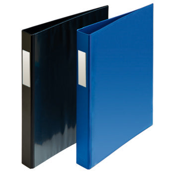 RING BINDER, 4 RING ('D' Shaped), A3, PVC Covered Stiff Board, 30mm Capacity, Black, Each