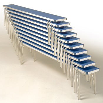 Stack Nested Bench CONTOUR STACKING BENCHES, 1830 x 254mm, 432mm height - Adult, Azure