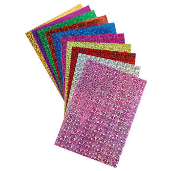 HOLOGRAPHIC FOIL CARD ASSORTED, A4, Pack of 20