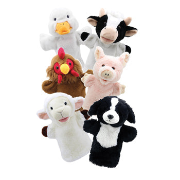 PUPPET, GLOVE, Farm Animals, Set of 6