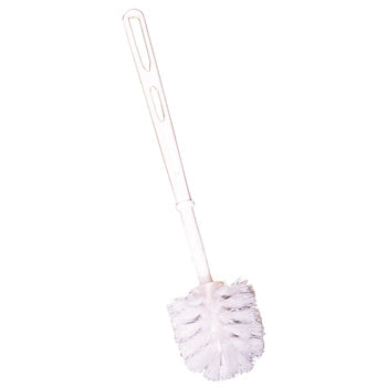 LAVATORY BRUSHES, Brush, Nylon Bristle, White Plastic Handle, Each