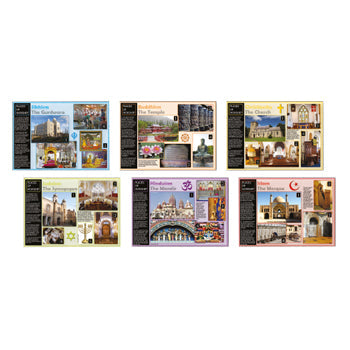PLACES OF WORSHIP POSTERS, Set of 6