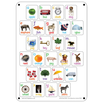 OUTDOOR LEARNING BOARDS, Alphabet, Each