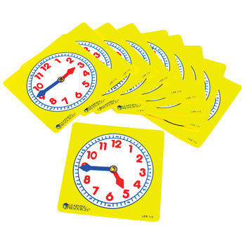 TEACHING CLOCKS, Clock Faces, Pack of 10