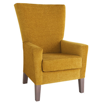 HIGH BACK CHAIR, Vinyl, Mulberry