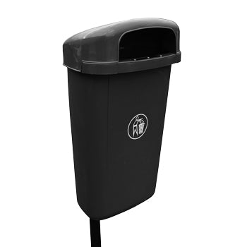 LITTER BINS, CLASSIC HOODED, Black No Liner, Leafield Environmental, Each