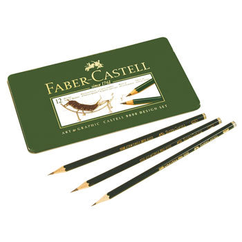 PENCILS, SKETCHING, Faber-Castell 9000 Design Set, 5B to 5H, Pack of 12