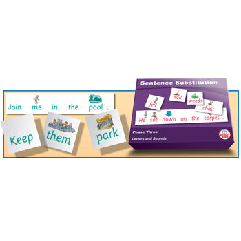 SMART PHONICS, SENTENCE SUBSTITUTION, Phase Three, Set