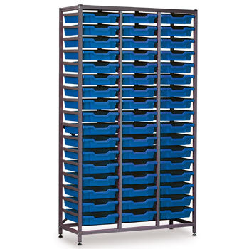 METAL STORAGE FRAMES, METAL STORAGE FRAMES, TALL TREBLE COLUMN, 1850mm height, Grey