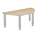 HEIGHT ADJUSTABLE TABLES, START RIGHT, Semi-Circular, Beech