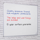 WALL MOUNTED ALUMINIUM FRAMED WHITEBOARDS, Non-Magnetic Drymaster, 10 Year Surface Guarantee, 1200 x 900mm