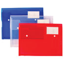 POLYPROPYLENE POPPER WALLETS, Double Stud, Assorted Colours, Pack of 5