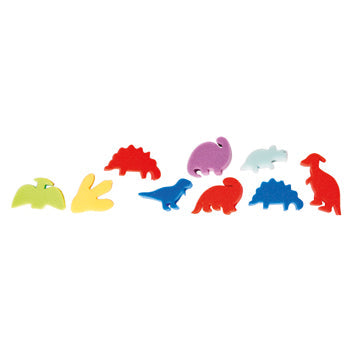 SPONGE FOAM SHAPES, Dinosaurs, Pack of 9