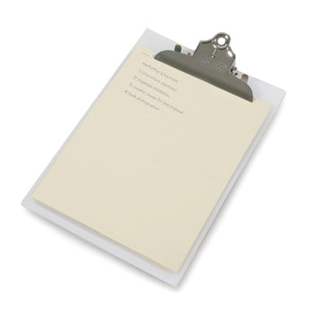 CLIPBOARDS, Heavy Duty Frosted Transparent with Spring Clip, Clear, Frosted, Pack of 10