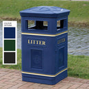 COMPASS POLYTHENE LITTER BIN, Blue, WYBONE, Each