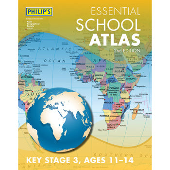 PHILIP'S ATLAS, HARDBACK, Essential, Age 11-14, Each