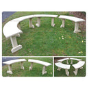 FREESTANDING CURVED BENCHES, Set of 4