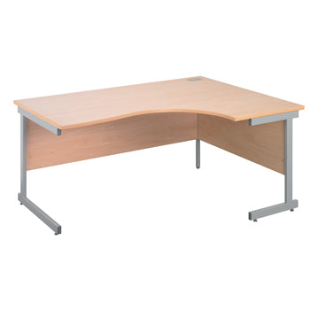 CRESCENT WORKSTATION, 1600mm width, Left Return, Oak