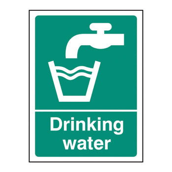 SIGNS, SAFETY, SELF-ADHESIVE, Drinking water, 150 x 200mm, Each