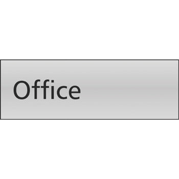 SIGNS, FACILITIES SIGNS, Satin Anodised Aluminium, Office, 300 x 100mm, Each