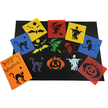 HALLOWE'EN STENCILS, Set of 6