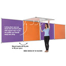 Tamperproof Corridor Noticeboards, Top Hinged - Double Door, Double Door - 2400 x 1200mm height*, Charcoal
