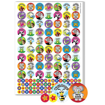 STICKERS, MOTIVATION & REWARD, Themed Pictures, 25 & 10mm, Pack of 1048 stickers
