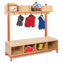 CLOAKROOM RANGE, CLOAKROOM UNITS, 8 Compartments with 8 Hooks, Red